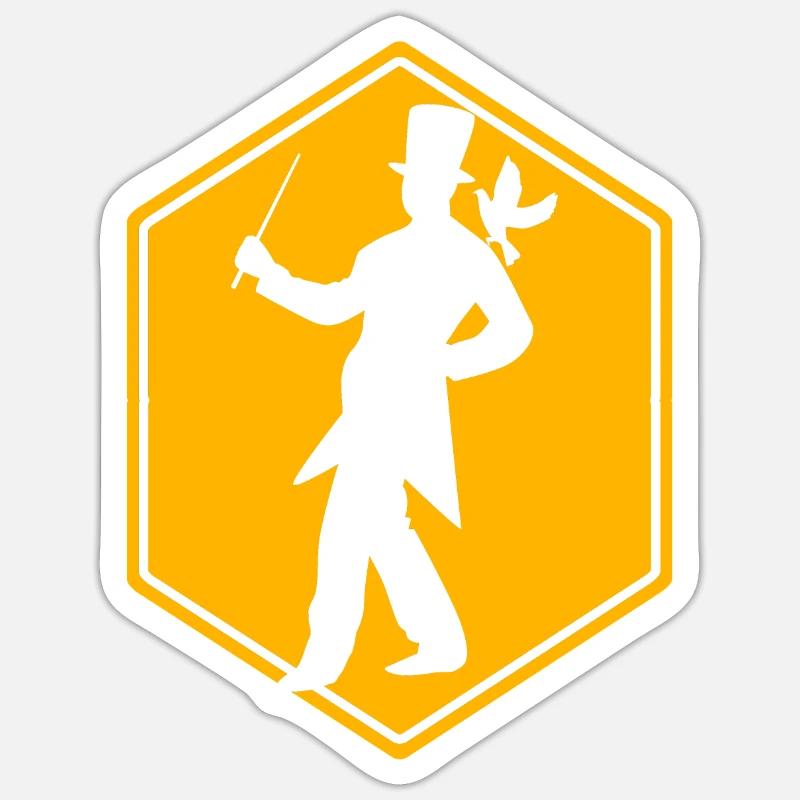 wizard magic magician - Sticker size S (10 x 10 cm) - white matte