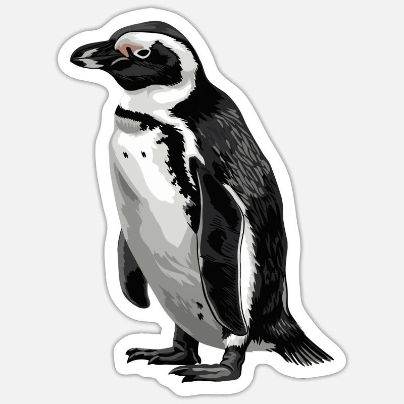 Pinguin - Sticker Größe S (10 x 10 cm) - Mattweiß