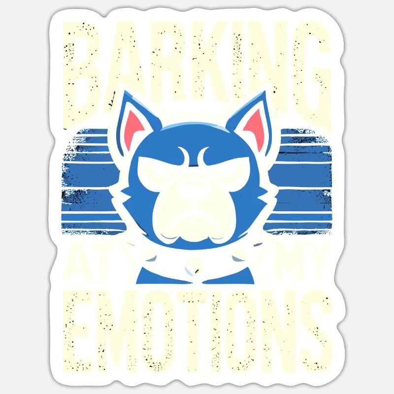 Emo chien gothique chien amant emo mode gothique style gothique Sticker taille S (10 x 10 cm)