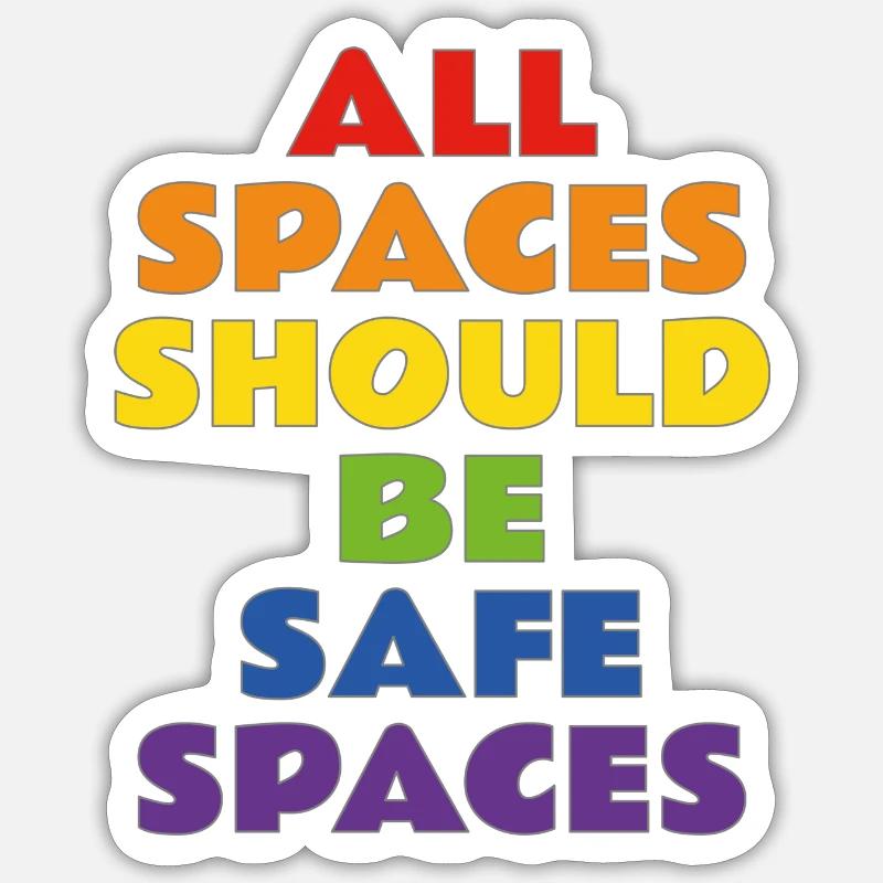Slogans de la fierté LGBTQ - Sticker taille S (10 x 10 cm) - blanc mat