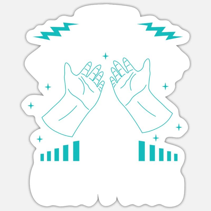 Clipping - Sound Engineer - Sticker Größe S (10 x 10 cm) - Mattweiß