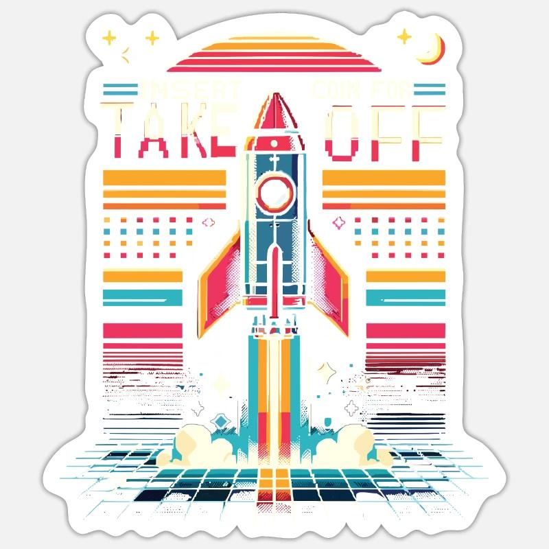 Rocket - Sticker size S (10 x 10 cm) - white matte