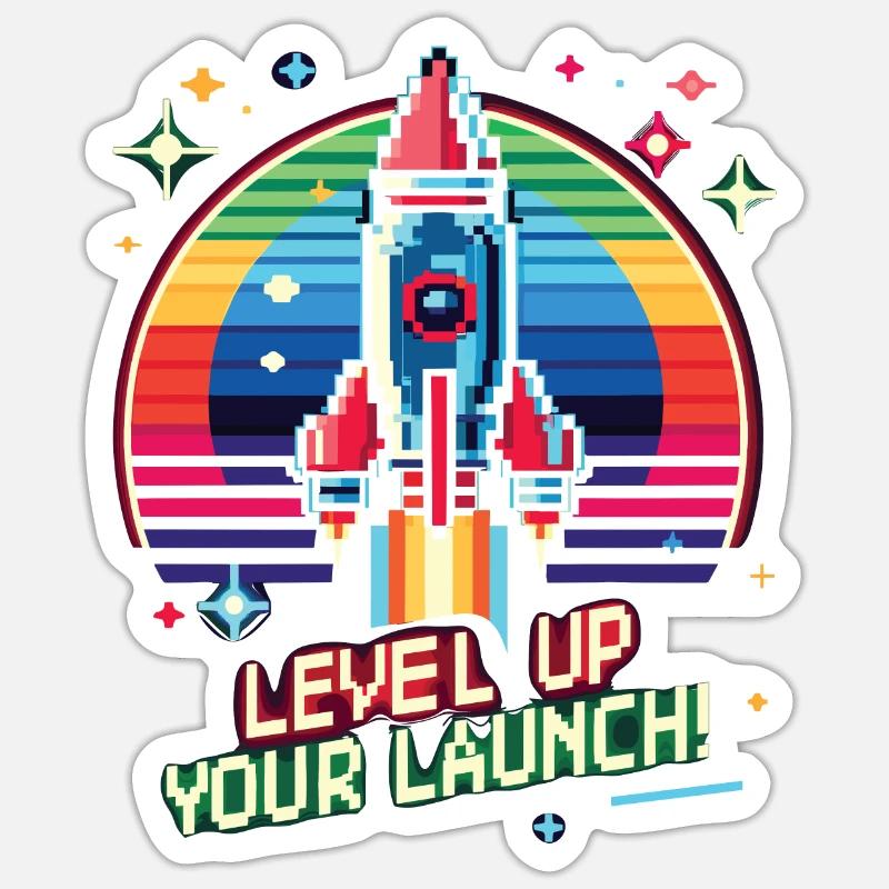 Rocket - Sticker size S (10 x 10 cm) - white matte