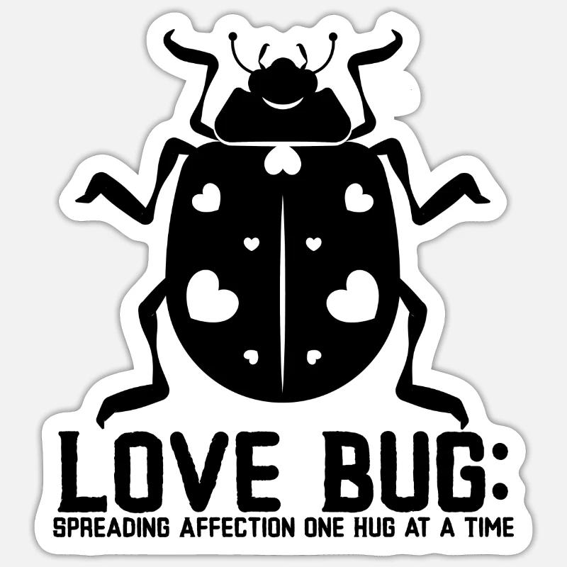 Love Bug : répandre l’affection un câlin à la fois Sticker taille S (10 x 10 cm)