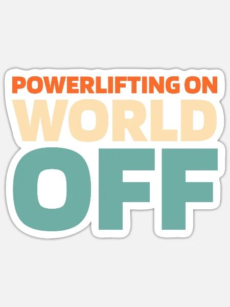 Powerlifting Powerlifter - Sticker Größe S (10 x 10 cm) - Mattweiß