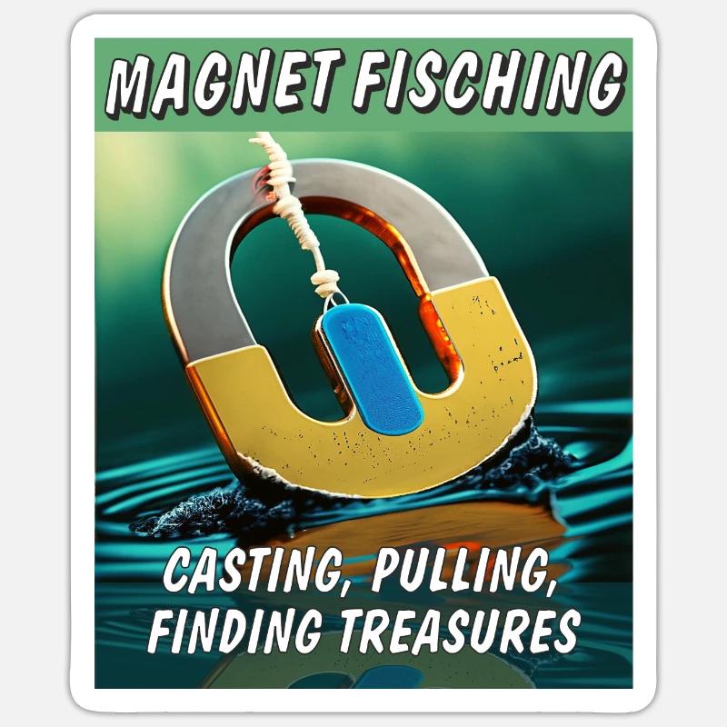 MAGNETFISCHING CASTING TIRANT - Sticker taille S (10 x 10 cm) - blanc mat