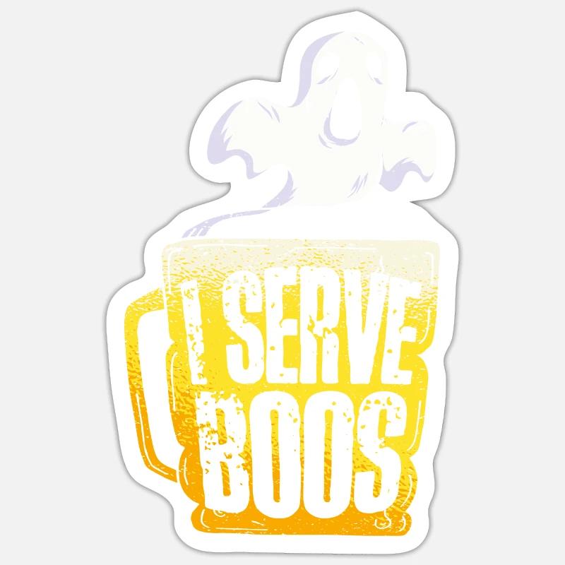 Bartender Mixologist Halloween Pun - Sticker Größe S (10 x 10 cm) - Mattweiß