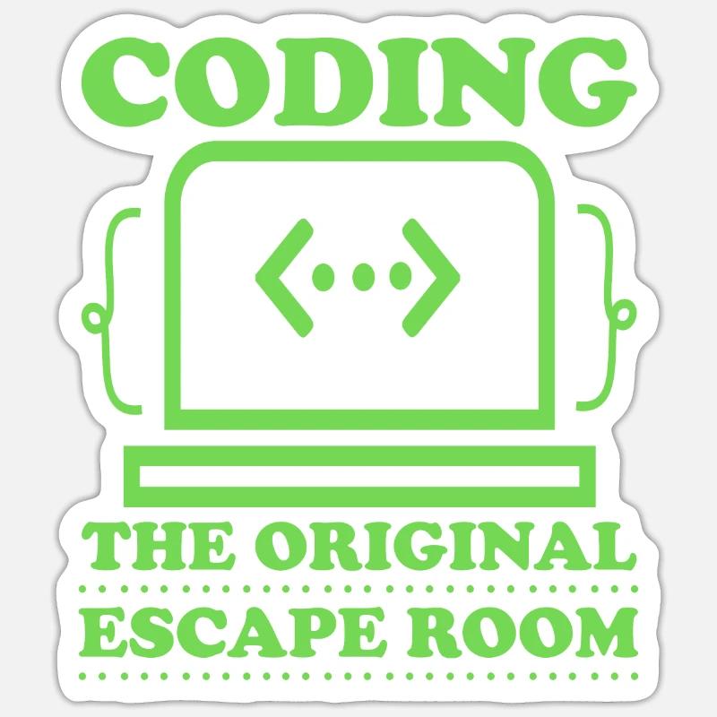 Programmierer Informatiker Computer Nerd Geschenk Sticker Größe S (10 x 10 cm)