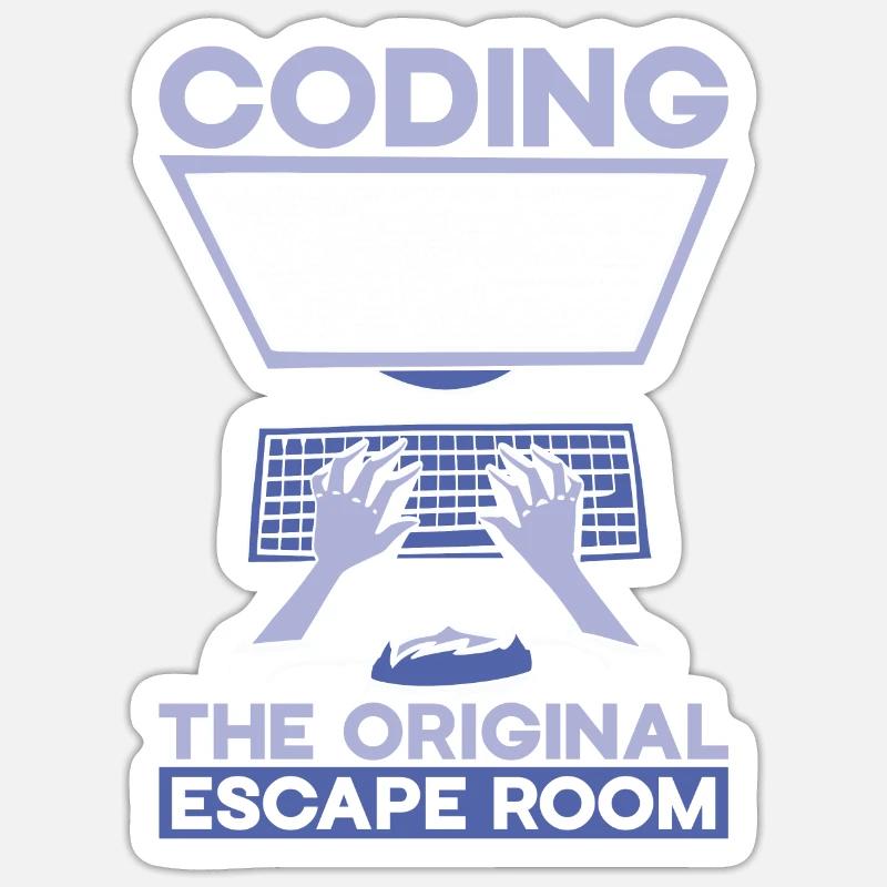 Programmierer Informatiker Computer Nerd Geschenk Sticker Größe S (10 x 10 cm)