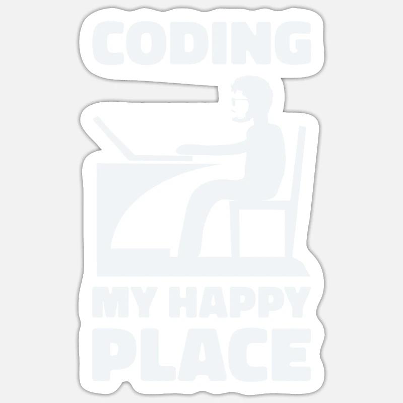Programmierer Informatiker Computer Nerd Geschenk - Sticker Größe S (10 x 10 cm) - Mattweiß