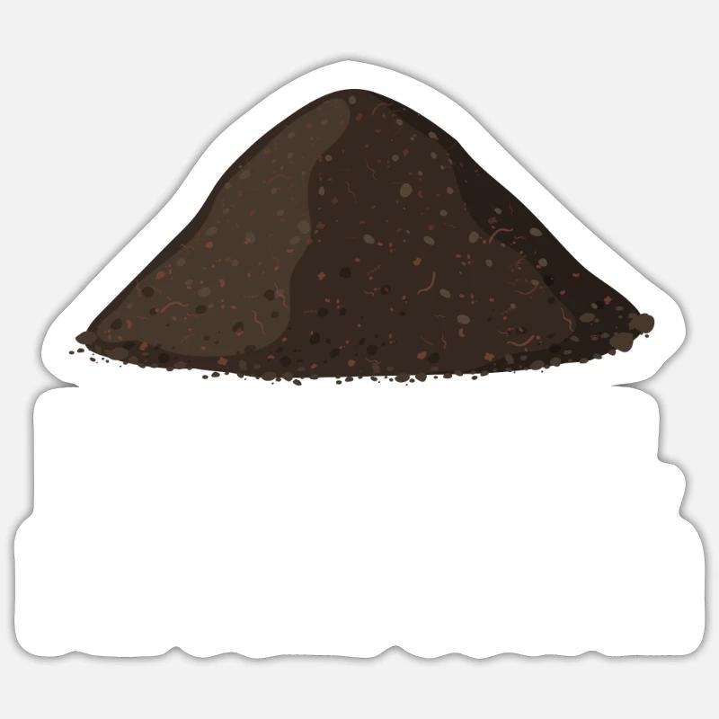 Leaf Me Alone I'm Composting Sticker size S (10 x 10 cm)