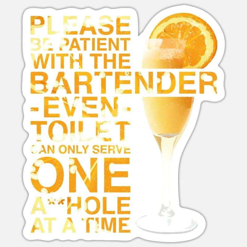 Bartender Mixologist Please Be Sticker Größe S (10 x 10 cm)