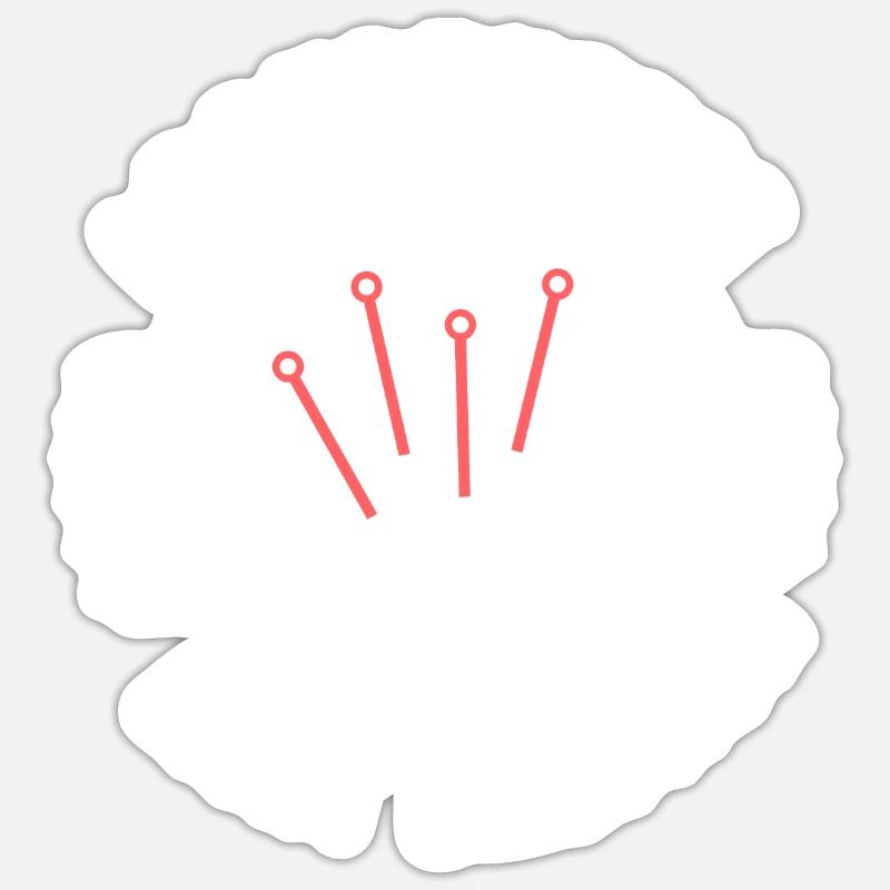 Acupuncture - Sticker size S (10 x 10 cm) - white matte