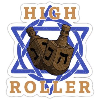 Dreidel Dreydl Israel Chanukka Jude Feiertag - Sticker Größe S (10 x 10 cm) - Mattweiß - Vorne