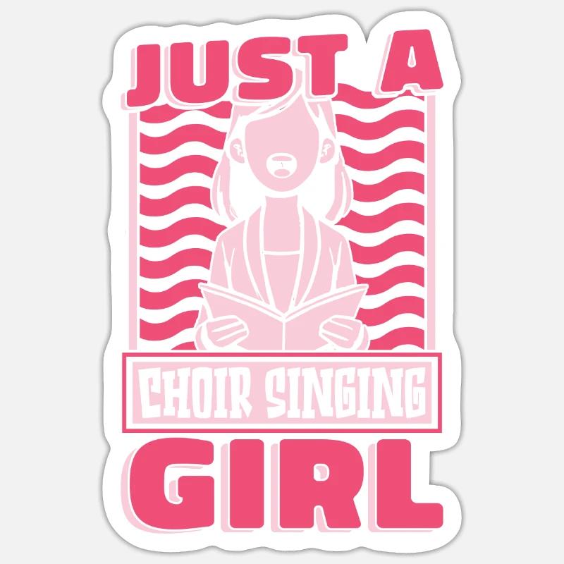 Chanteuse de chorale Juste une chanteuse de chorale Sticker taille S (10 x 10 cm)