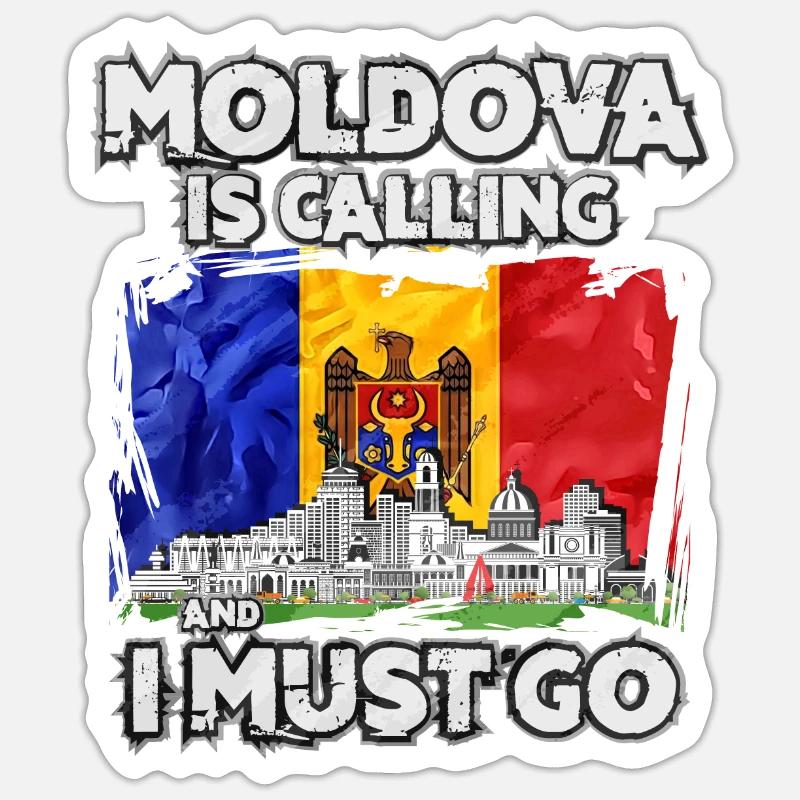 Moldova - Sticker size S (10 x 10 cm) - white matte
