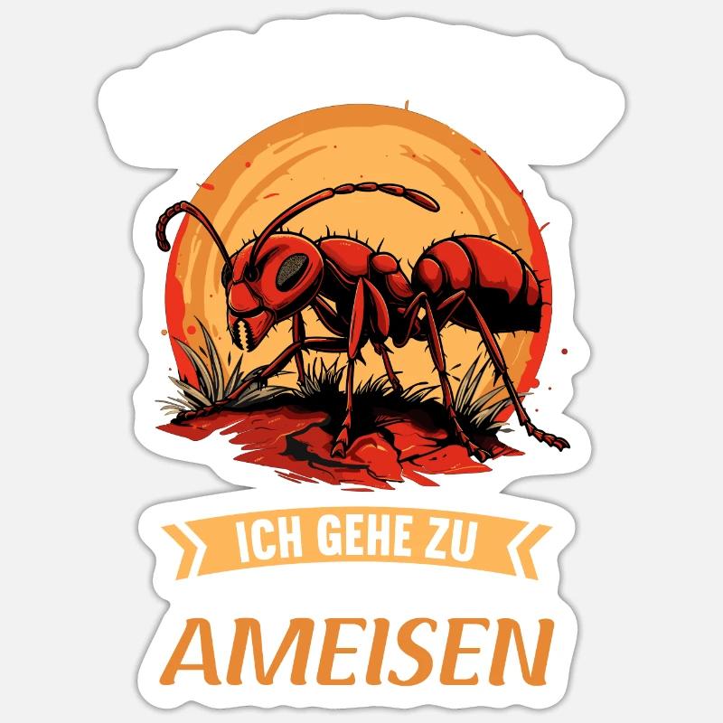 Ant ants ant - Sticker size S (10 x 10 cm) - white matte