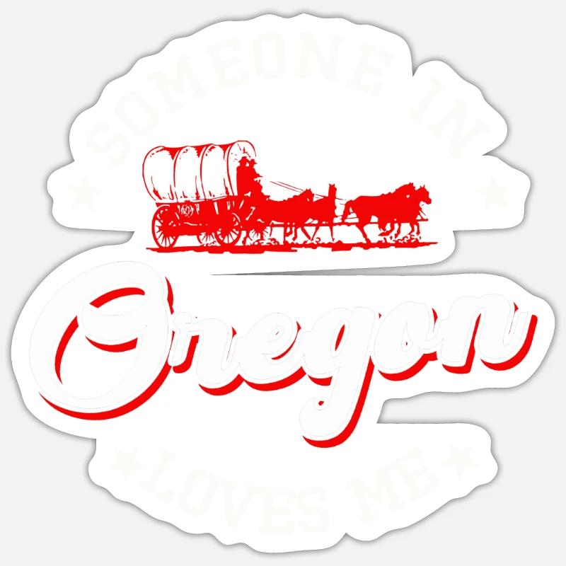Quelqu’un dans l’Oregon m’aime Sticker taille S (10 x 10 cm)