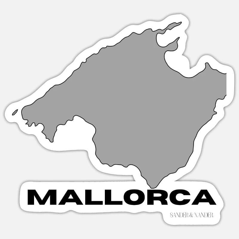 Mallorca - Sticker Größe S (10 x 10 cm) - Mattweiß
