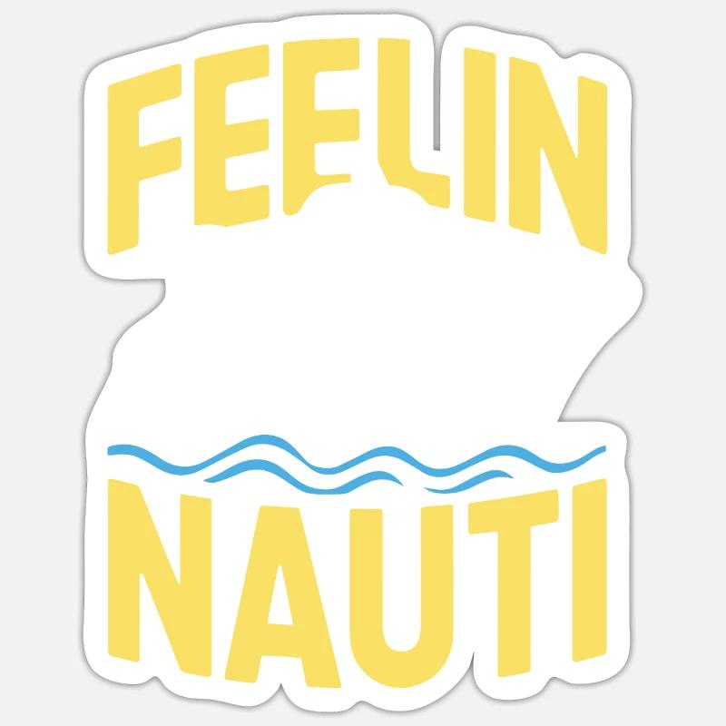 Croisière Funny Feeling Nauti - Sticker taille S (10 x 10 cm) - blanc mat