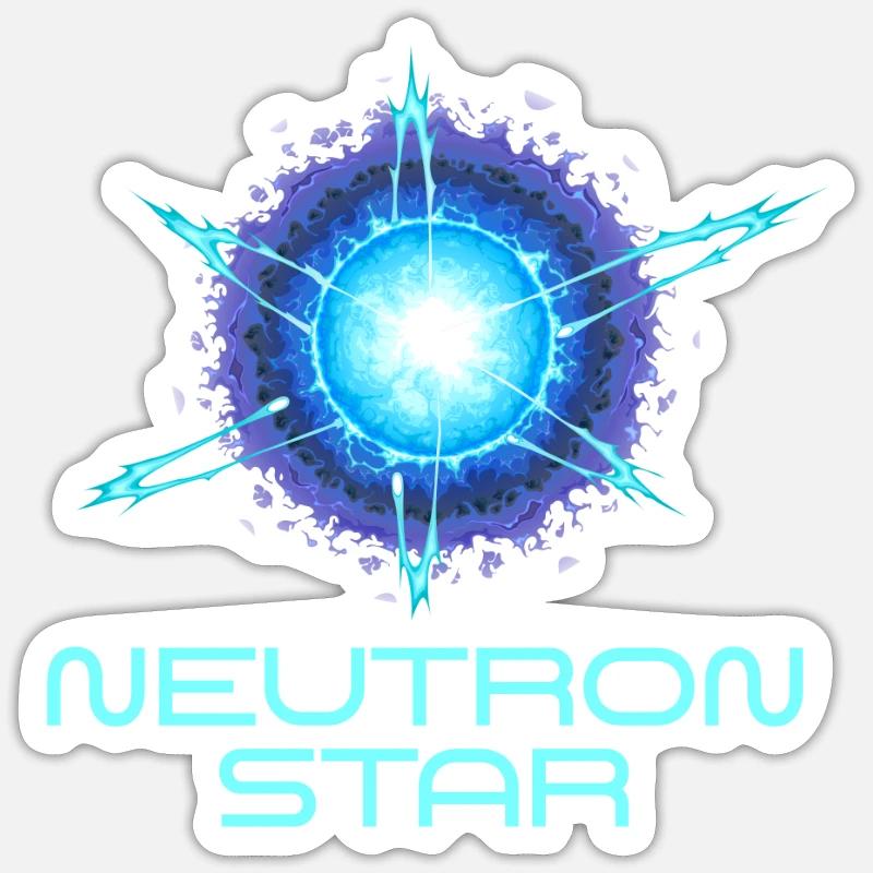 Neutrons Star Science Universe - Sticker size S (10 x 10 cm) - white matte