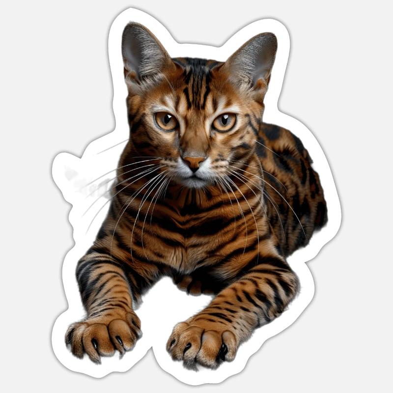 Bengale - Sticker taille S (10 x 10 cm) - blanc mat