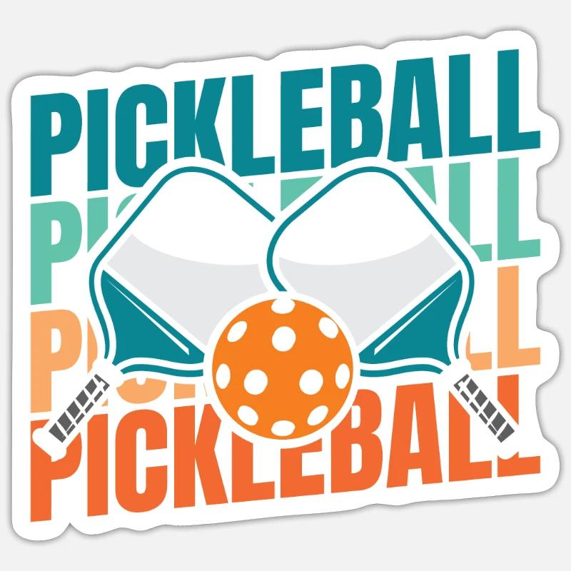 Pickleball - Sticker size S (10 x 10 cm) - white matte