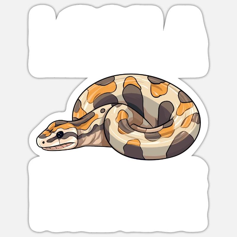 Banana Ball Python Herpetologist Coral Ball Sticker size S (10 x 10 cm)