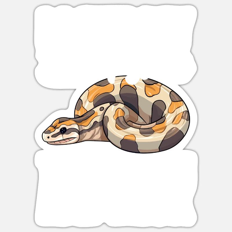 Banana Ball Python Herpetologist Coral Ball Sticker Größe S (10 x 10 cm)