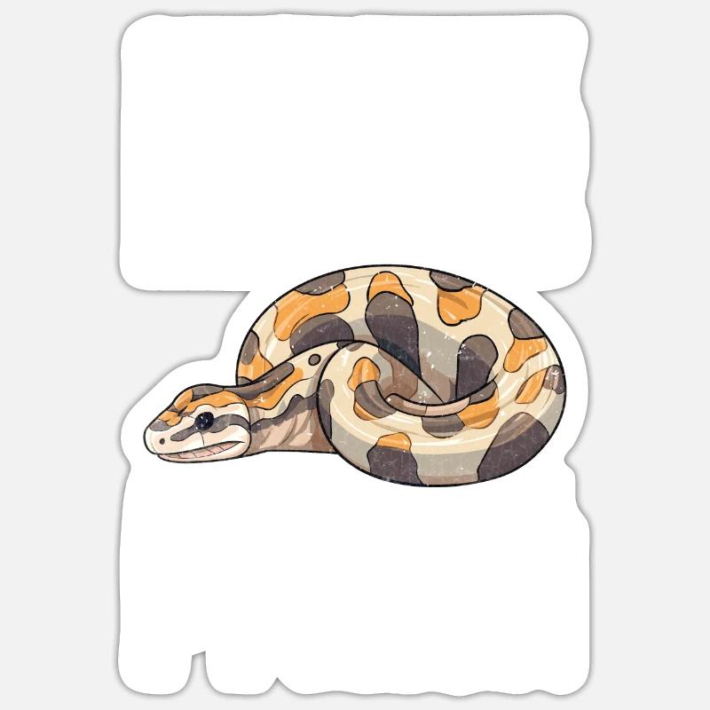 Boule de banane Python Herpétologiste Boule de corail Sticker taille S (10 x 10 cm)
