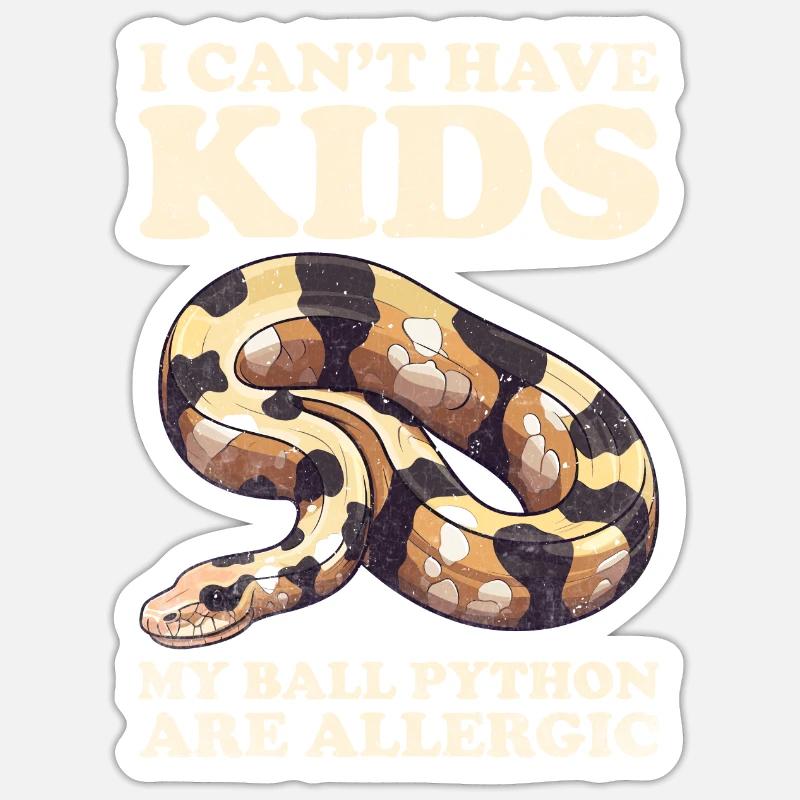 Boule de banane Python Herpétologiste Boule de corail Sticker taille S (10 x 10 cm)