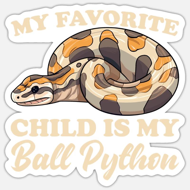 Boule de banane Python Herpétologiste Boule de corail Sticker taille S (10 x 10 cm)