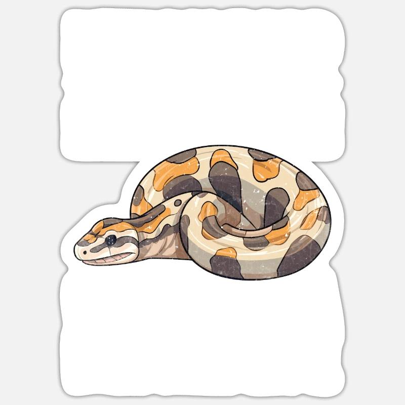 Boule de banane Python Herpétologiste Boule de corail Sticker taille S (10 x 10 cm)