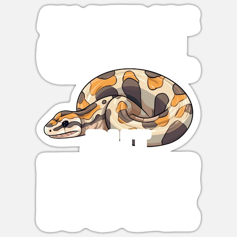 Boule de banane Python Herpétologiste Boule de corail Sticker taille S (10 x 10 cm)