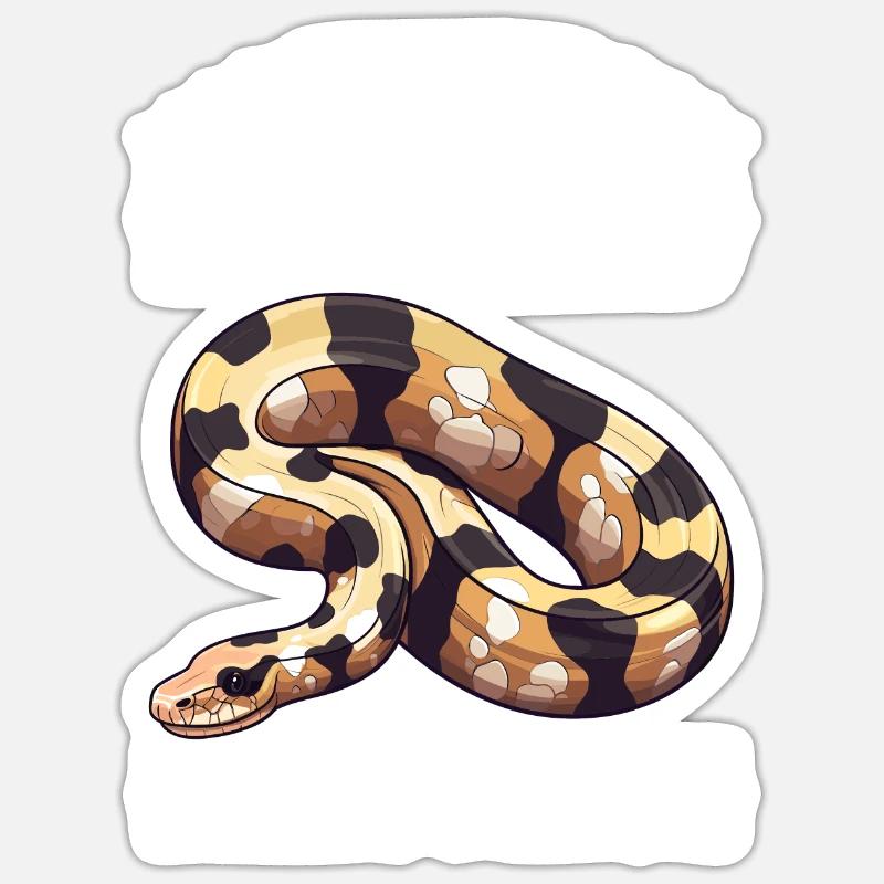 Boule de banane Python Herpétologiste Boule de corail Sticker taille S (10 x 10 cm)