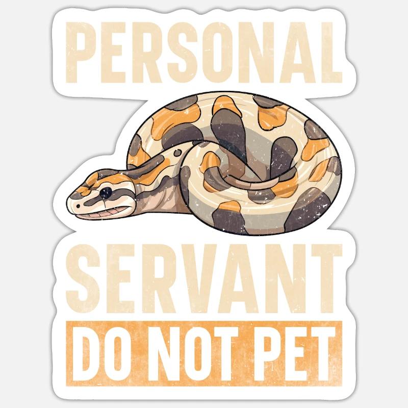 Banana Ball Python Herpetologist Coral Ball Sticker size S (10 x 10 cm)
