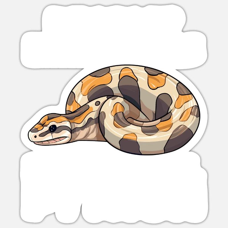 Boule de banane Python Herpétologiste Boule de corail Sticker taille S (10 x 10 cm)