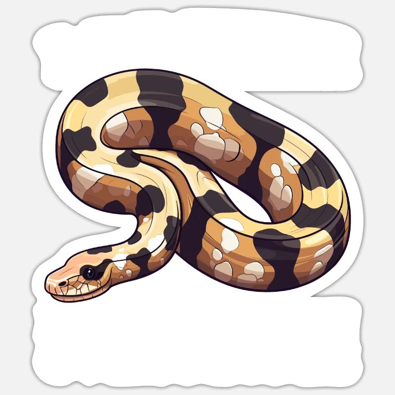 Banana Ball Python Herpetologist Coral Ball Sticker size S (10 x 10 cm)
