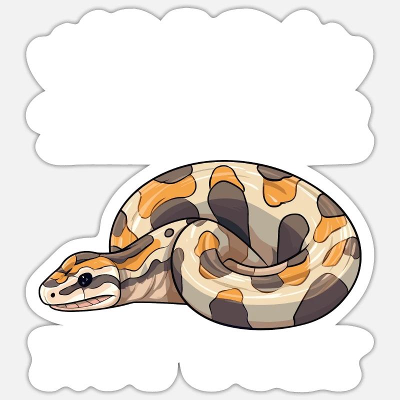 Boule de banane Python Herpétologiste Boule de corail Sticker taille S (10 x 10 cm)