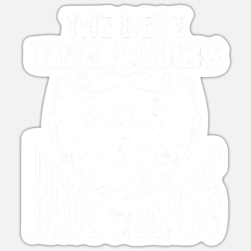 Beard Quote Bearded Men - Sticker Größe S (10 x 10 cm) - Mattweiß