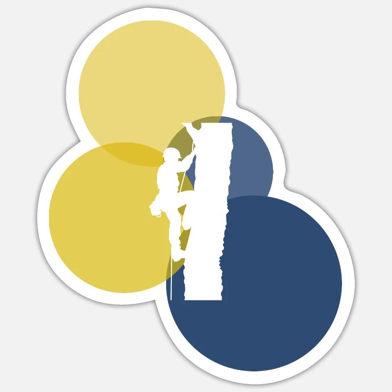 Grimpeurs grimpeurs Accrobranche - Sticker taille S (10 x 10 cm) - blanc mat