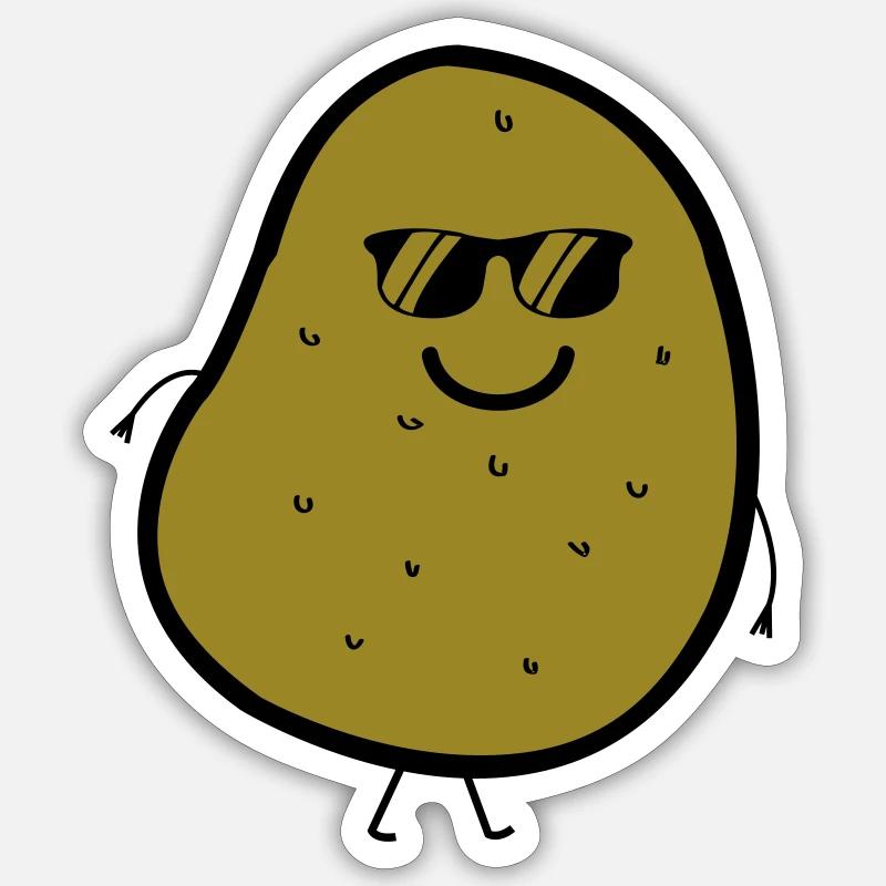 Cool potato - Sticker size S (10 x 10 cm) - white matte