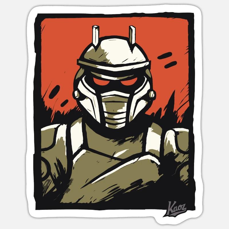 Mecha Mechanical Sci-Fi Robot Sticker size S (10 x 10 cm)