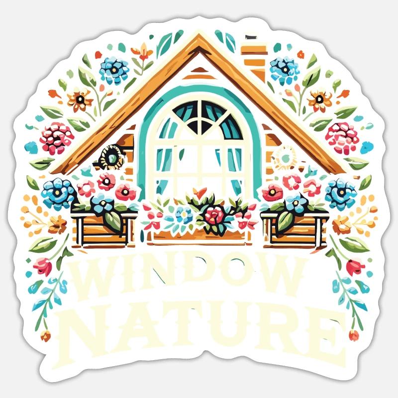 Garden - Sticker size S (10 x 10 cm) - white matte