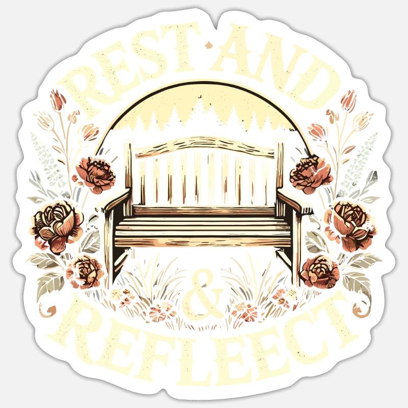 Jardin - Sticker taille S (10 x 10 cm) - blanc mat