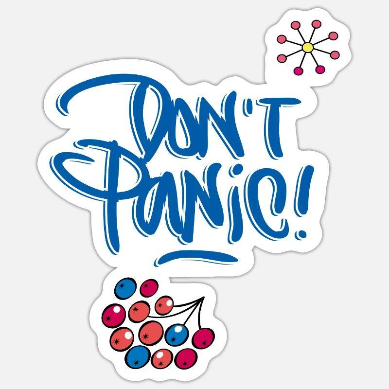 Don't Panic - Sticker Größe S (10 x 10 cm) - Mattweiß