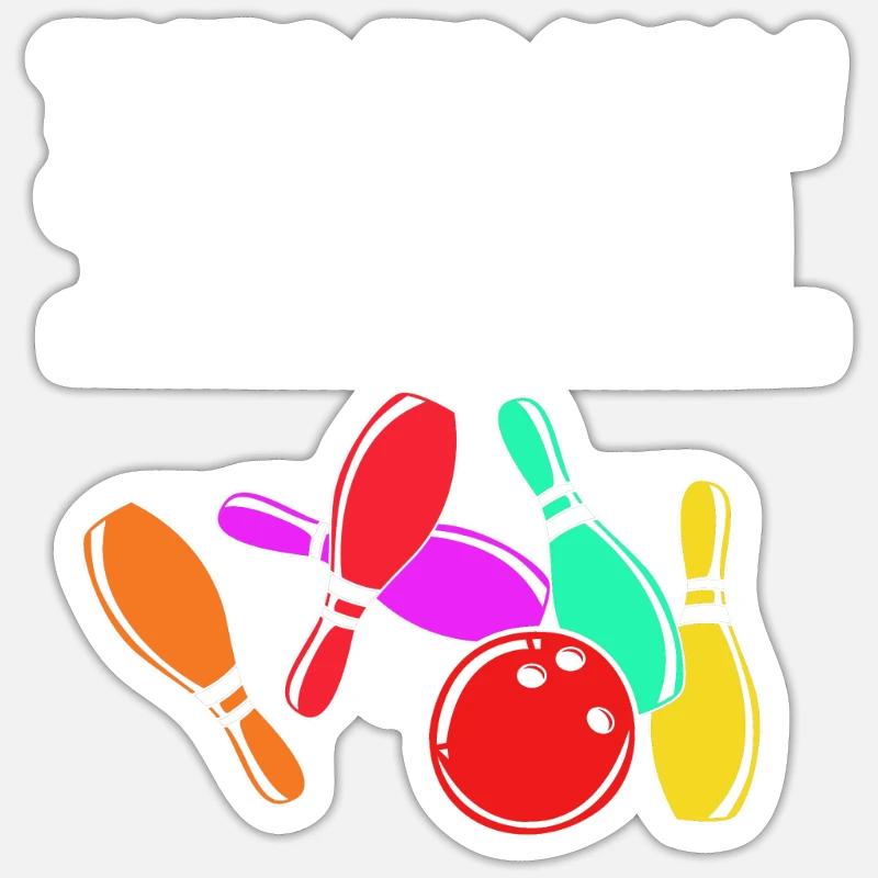Bowling - Sticker size S (10 x 10 cm) - white matte