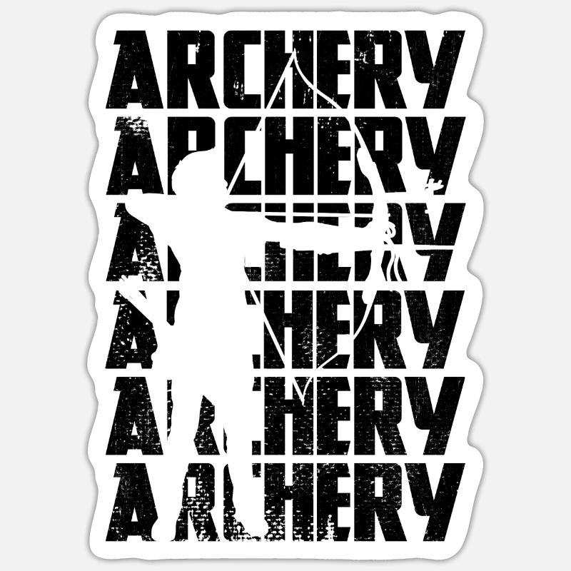 Archery - Sticker size S (10 x 10 cm) - white matte