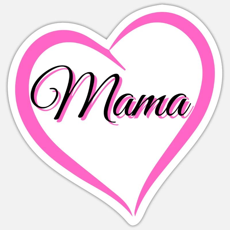 maman - Sticker taille S (10 x 10 cm) - blanc mat