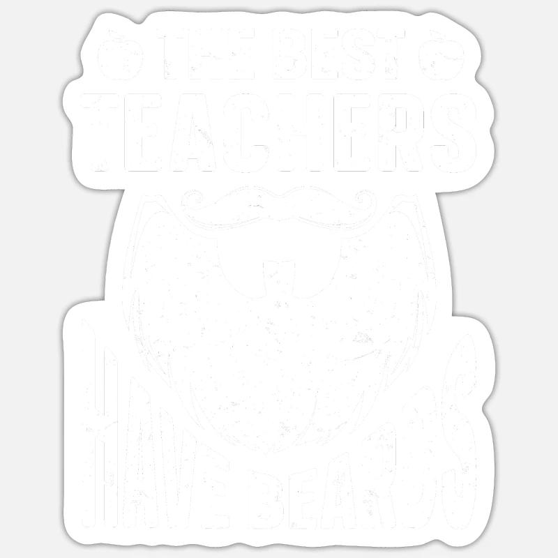 Beard Quote Bearded Men - Sticker Größe S (10 x 10 cm) - Mattweiß